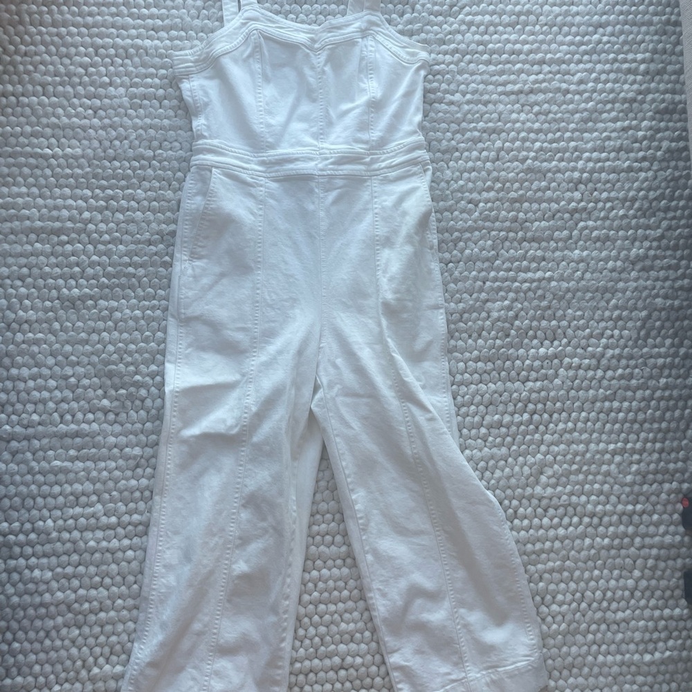 Madewell White Denim Jumpsuit